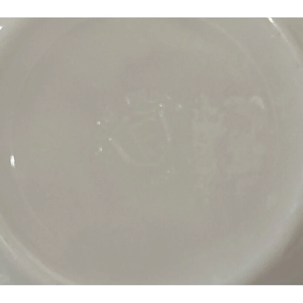 Federal Glass Set of 4 Soup Rimmed Bowls Milk Glass White Gold Wheat